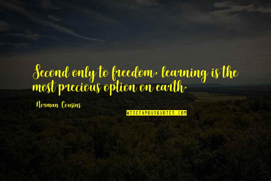 Babaholmik Quotes By Norman Cousins: Second only to freedom, learning is the most