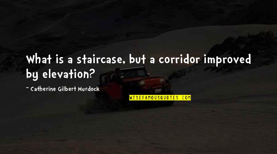 Babalawo Ifa Quotes By Catherine Gilbert Murdock: What is a staircase, but a corridor improved