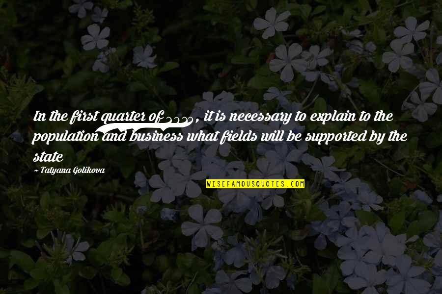 Babey Drew Quotes By Tatyana Golikova: In the first quarter of 2015, it is Babey Drew Quotes By Tatyana Golikova: In the first quarter of 2015, it is
