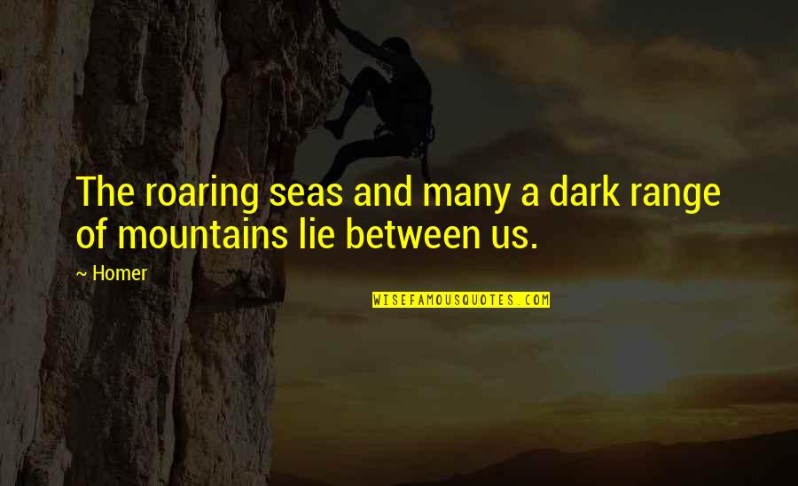 Babilafuente Quotes By Homer: The roaring seas and many a dark range