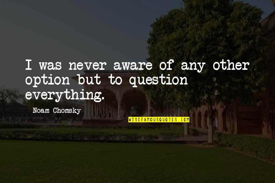 Babilonesi Arte Quotes By Noam Chomsky: I was never aware of any other option