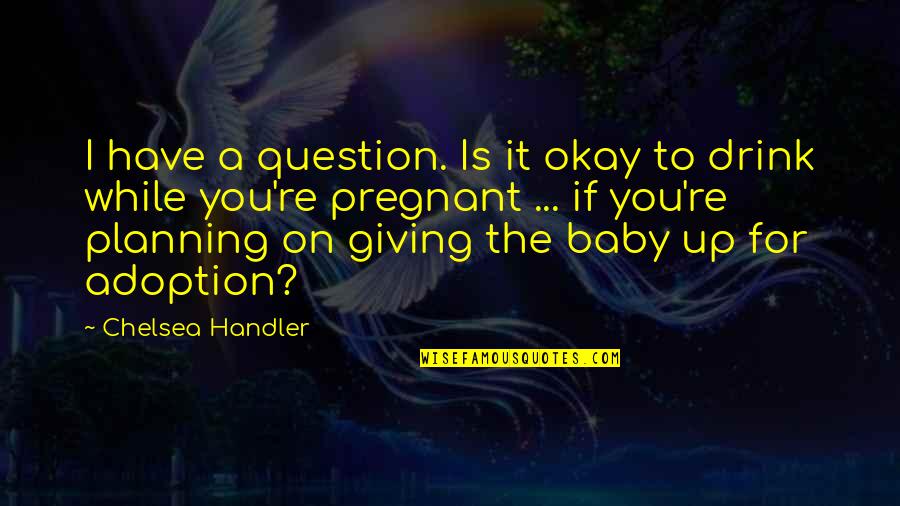 Baby Adoption Quotes By Chelsea Handler: I have a question. Is it okay to