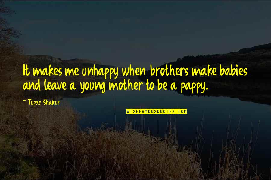 Baby And Mother Quotes By Tupac Shakur: It makes me unhappy when brothers make babies