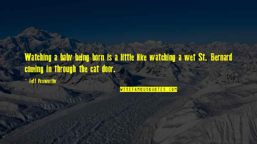 Baby Coming Quotes By Jeff Foxworthy: Watching a baby being born is a little