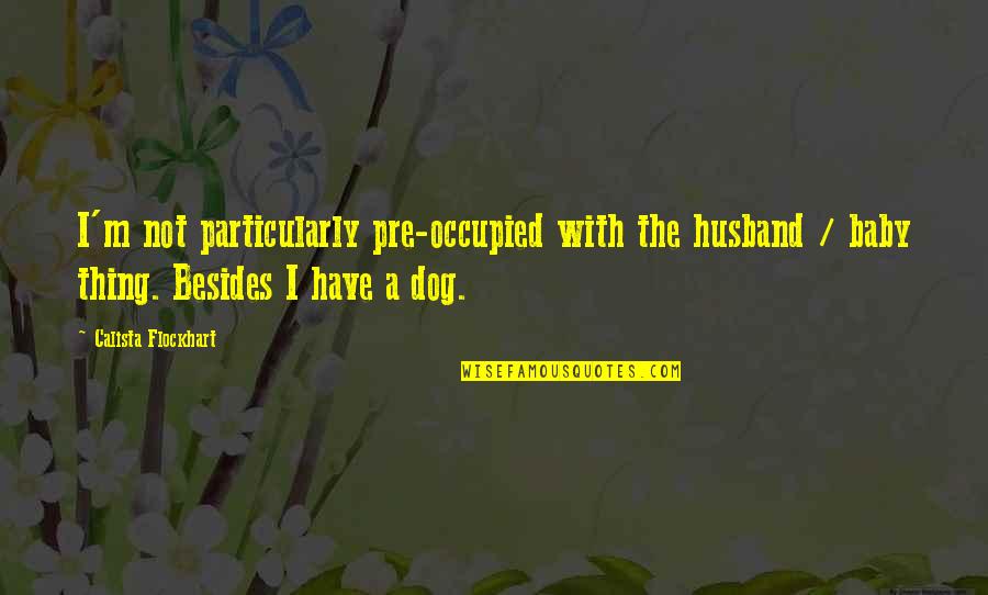 Baby Dog Quotes By Calista Flockhart: I'm not particularly pre-occupied with the husband /