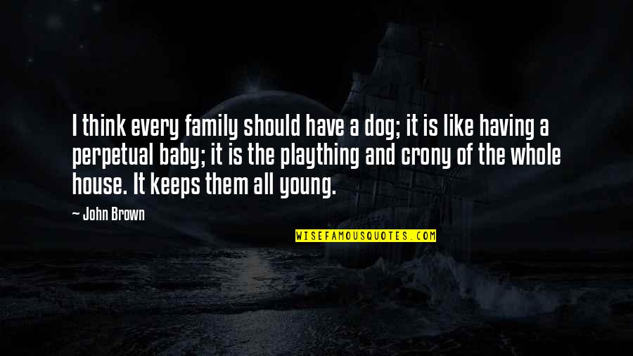 Baby Dog Quotes By John Brown: I think every family should have a dog;