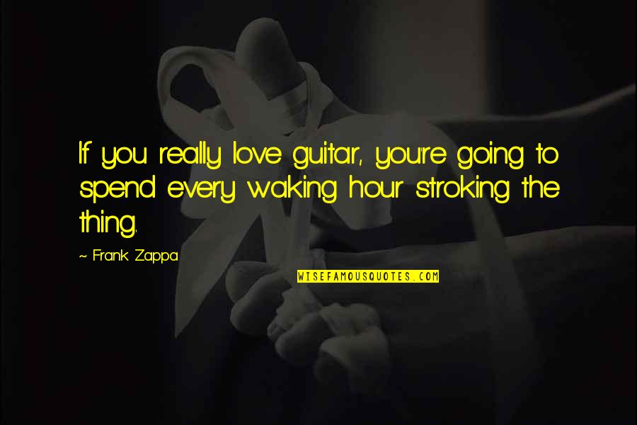 Baby Ear Piercing Quotes By Frank Zappa: If you really love guitar, you're going to