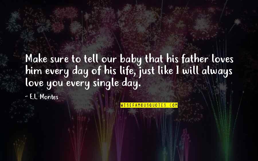 Baby I Love You Like Quotes By E.L. Montes: Make sure to tell our baby that his
