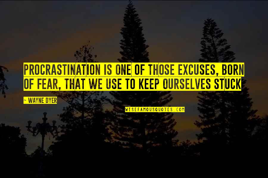 Baby Kicks Funny Quotes By Wayne Dyer: Procrastination is One of those Excuses, Born of
