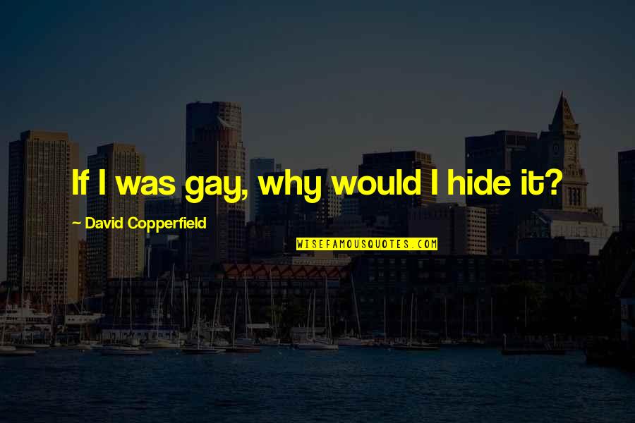 Baby Name Reveal Quotes By David Copperfield: If I was gay, why would I hide Baby Name Reveal Quotes By David Copperfield: If I was gay, why would I hide