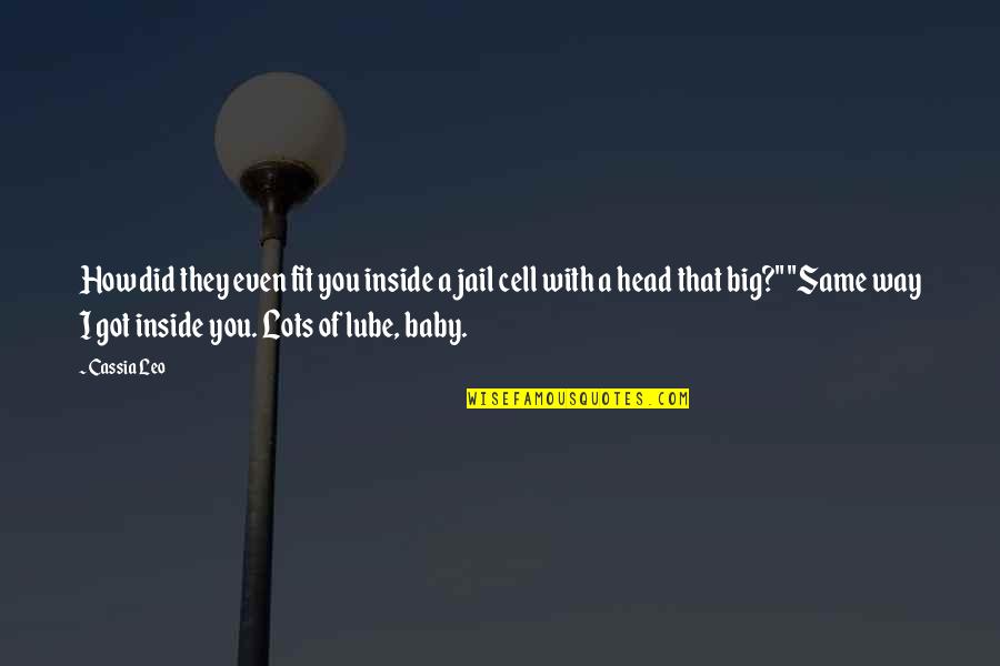 Baby On Way Quotes By Cassia Leo: How did they even fit you inside a