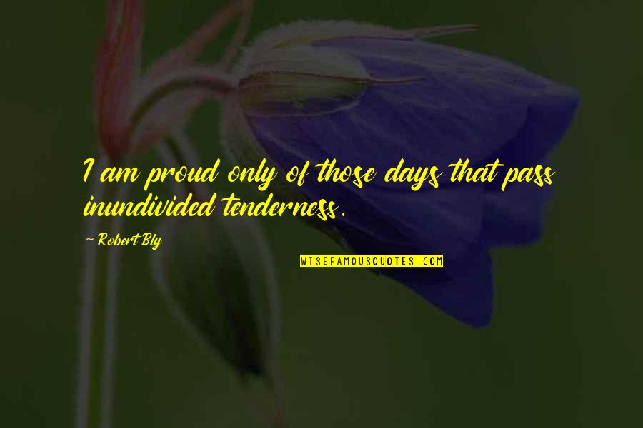 Baby Tombstones Quotes By Robert Bly: I am proud only of those days that