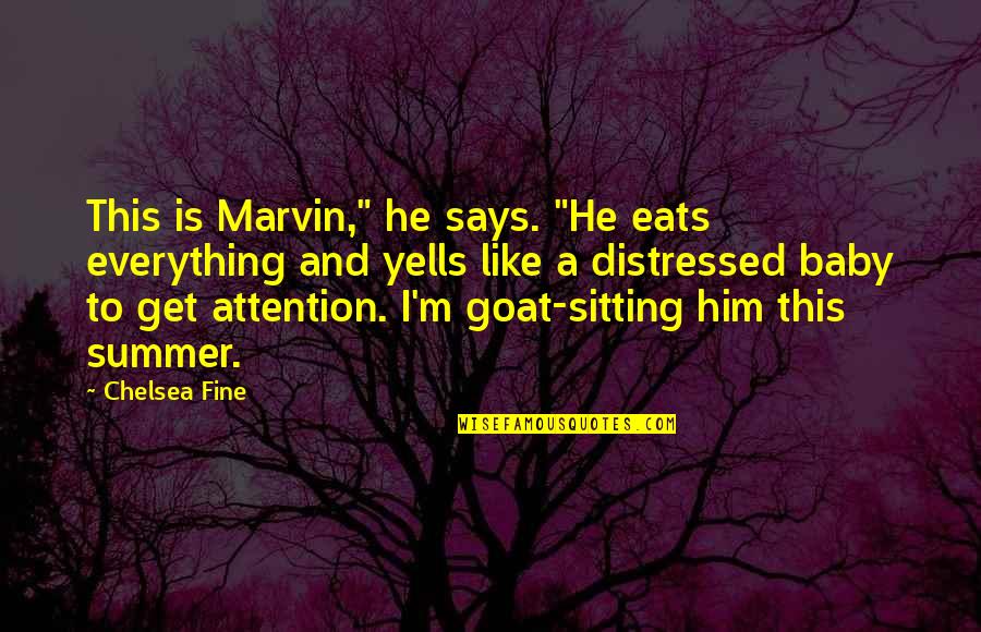 Baby You're My Everything Quotes By Chelsea Fine: This is Marvin," he says. "He eats everything