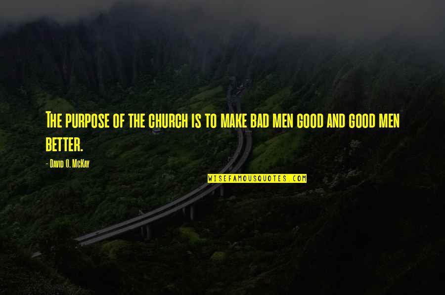 Baby's First Teeth Quotes By David O. McKay: The purpose of the church is to make