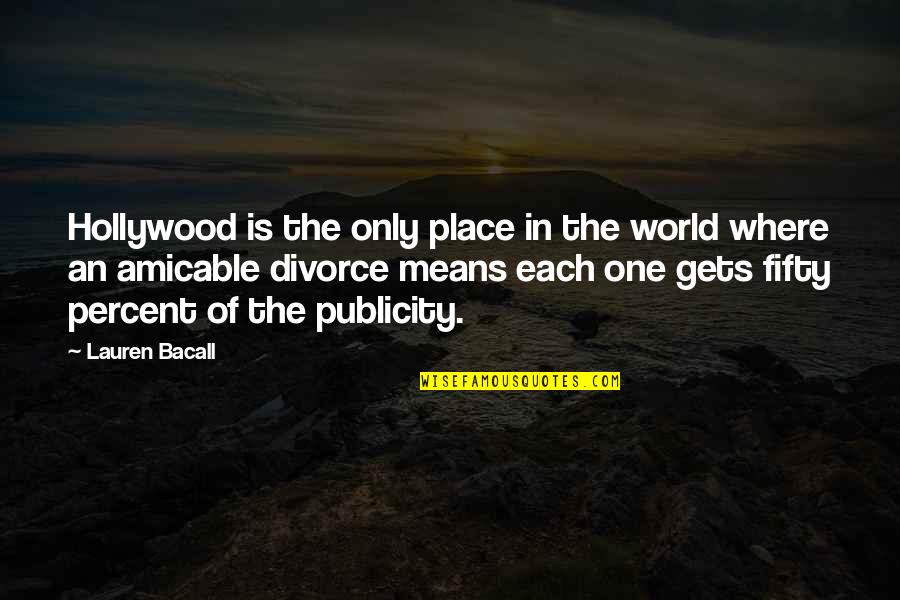 Bacall Lauren Quotes By Lauren Bacall: Hollywood is the only place in the world