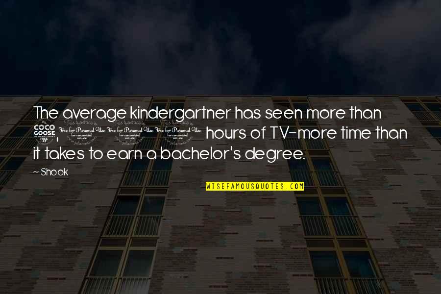 Bachelor Degrees Quotes By Shook: The average kindergartner has seen more than 5,000