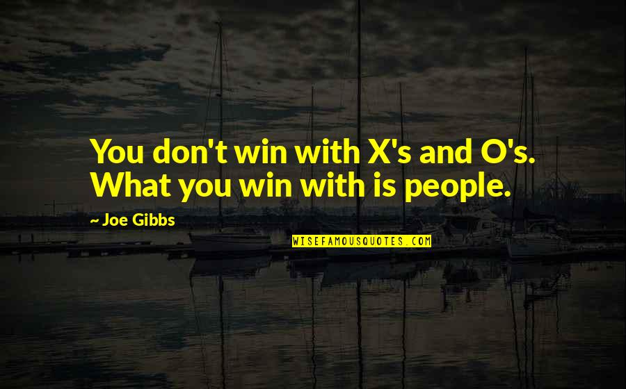 Bachus Quotes By Joe Gibbs: You don't win with X's and O's. What