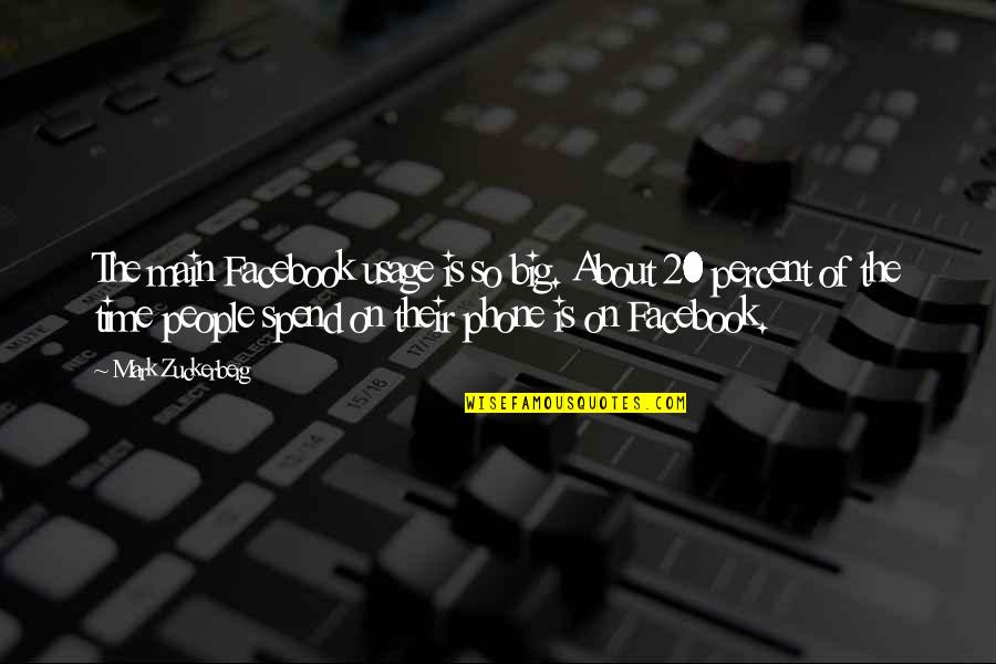 Bacitis Quotes By Mark Zuckerberg: The main Facebook usage is so big. About