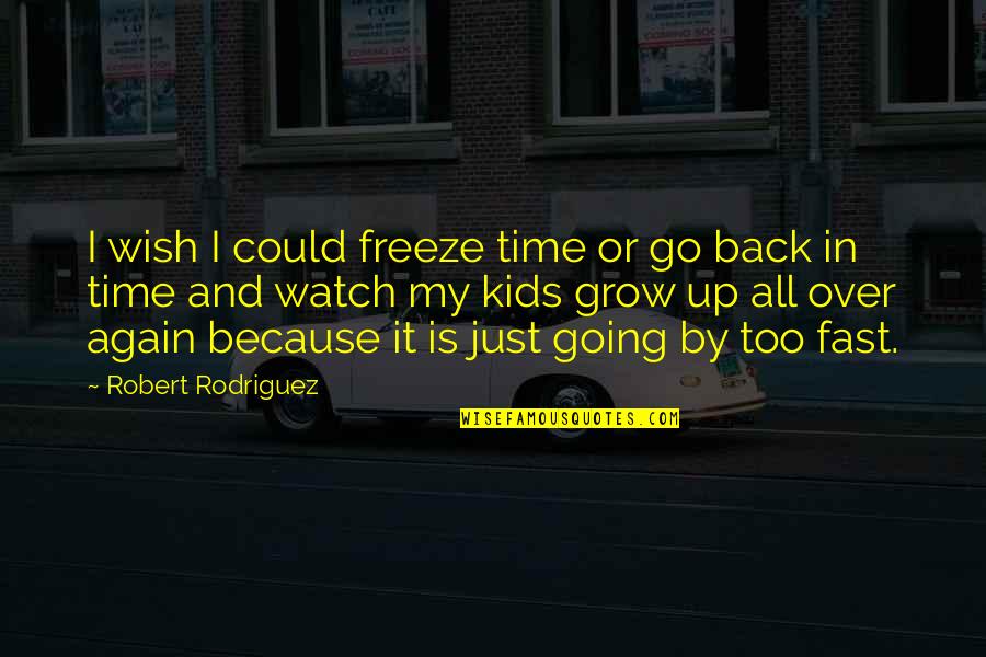 Back Again Quotes By Robert Rodriguez: I wish I could freeze time or go