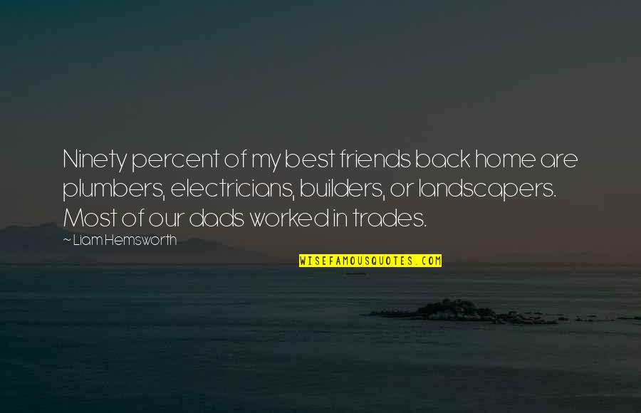 Back As Friends Quotes By Liam Hemsworth: Ninety percent of my best friends back home