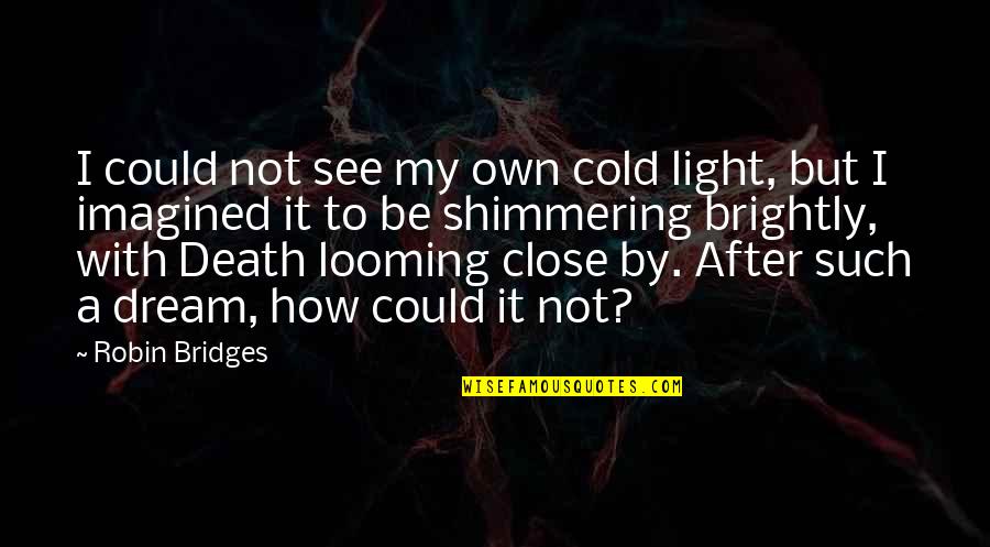 Back Chatter Quotes By Robin Bridges: I could not see my own cold light,
