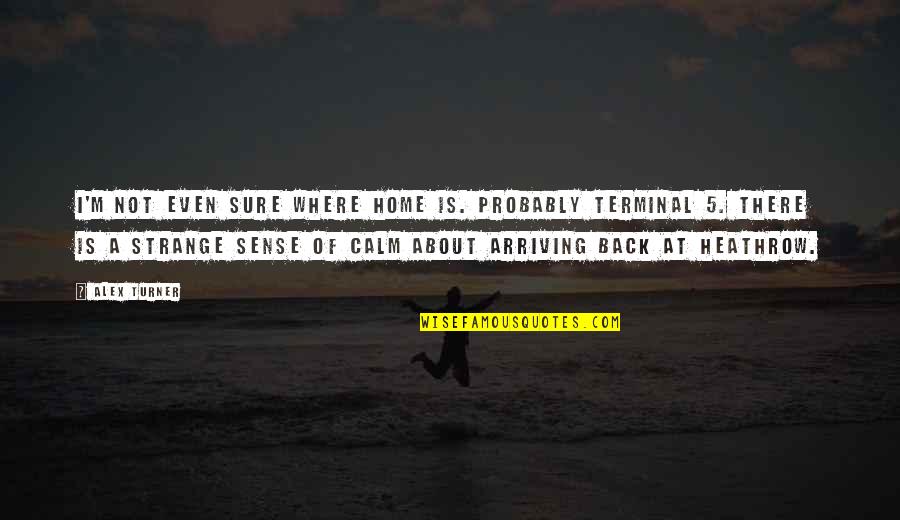 Back Home Quotes By Alex Turner: I'm not even sure where home is. Probably