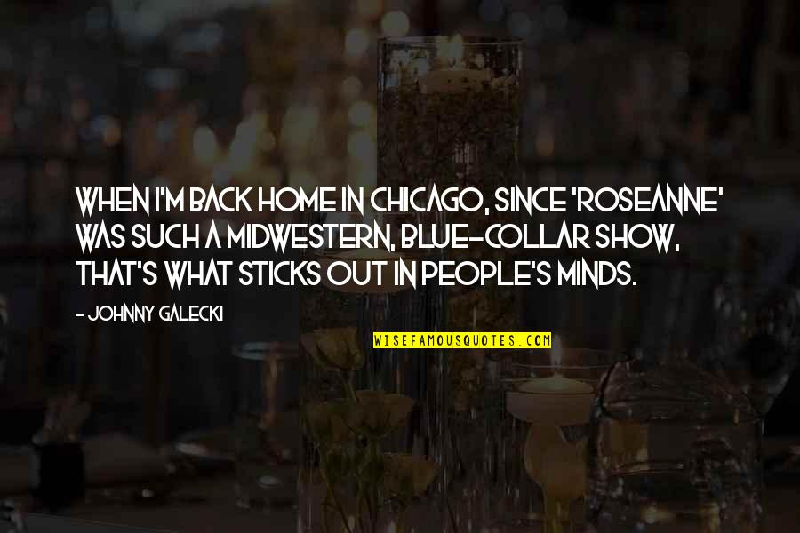 Back In Home Quotes By Johnny Galecki: When I'm back home in Chicago, since 'Roseanne'