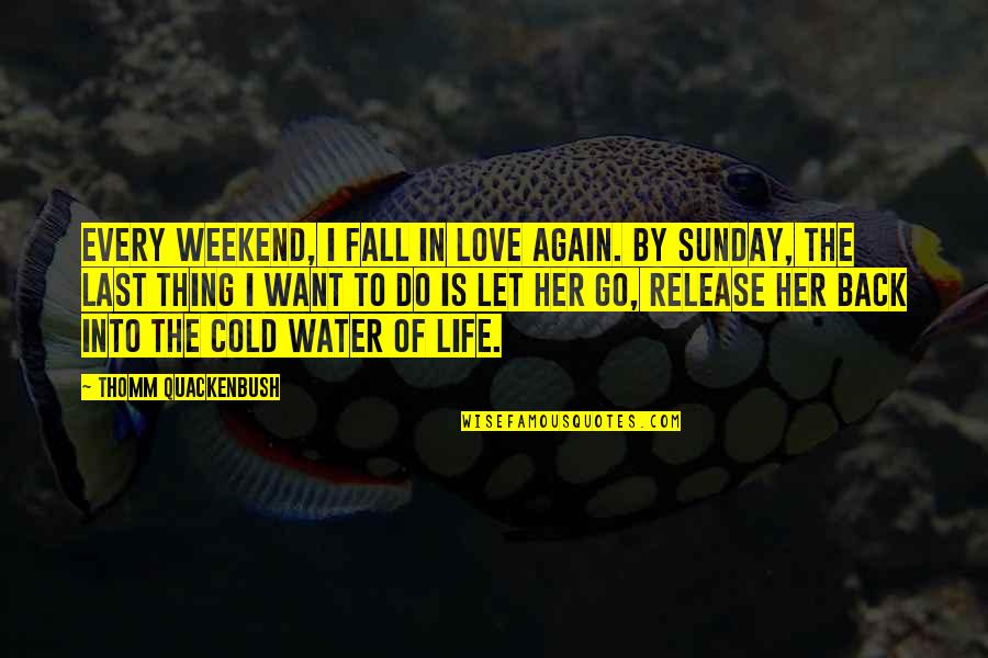 Back In Love Again Quotes By Thomm Quackenbush: Every weekend, I fall in love again. By