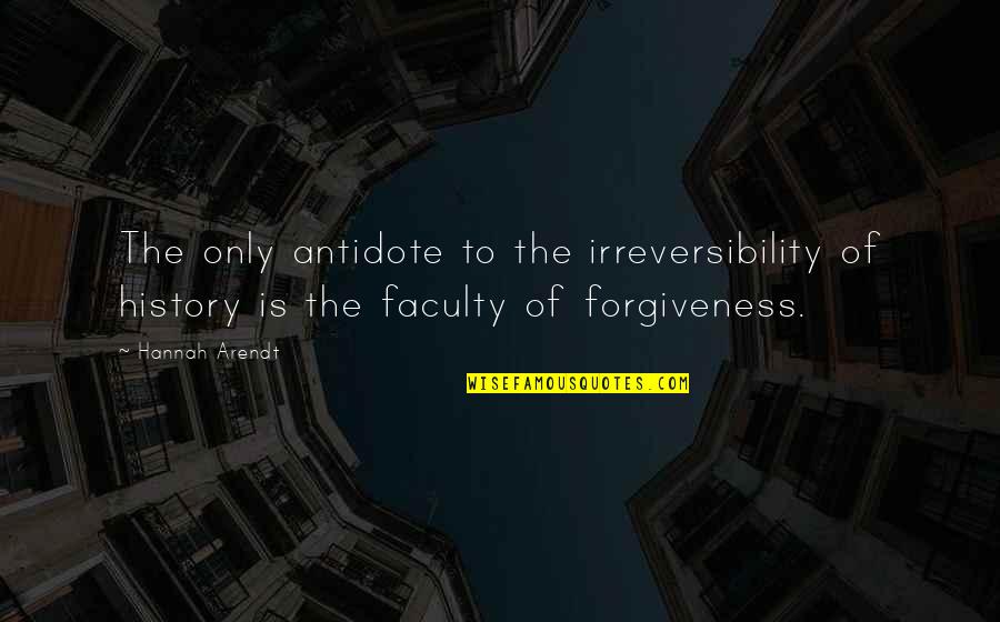 Back Muscle Motivation Quotes By Hannah Arendt: The only antidote to the irreversibility of history