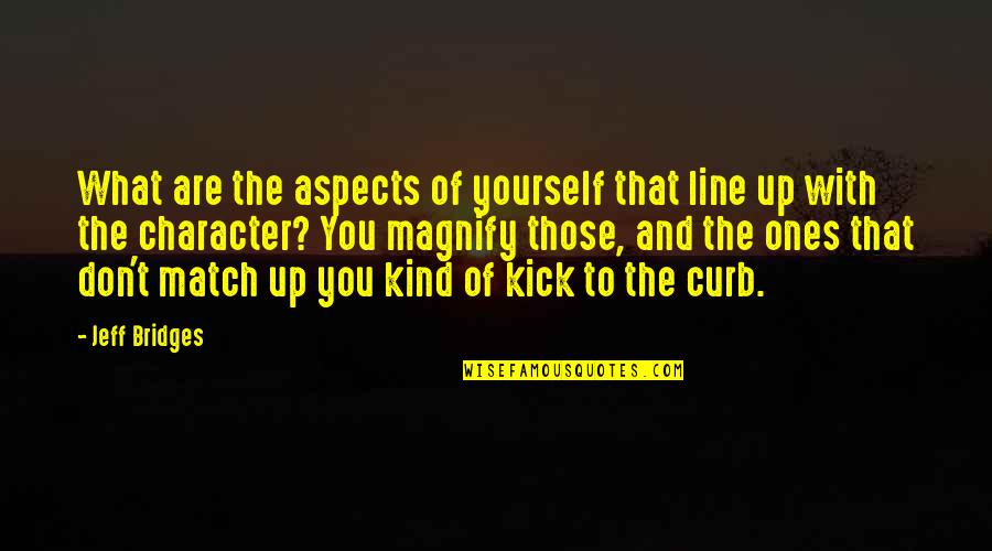 Back On The Right Track Quotes By Jeff Bridges: What are the aspects of yourself that line