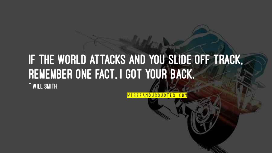 Back Slide Quotes By Will Smith: If the world attacks and you slide off