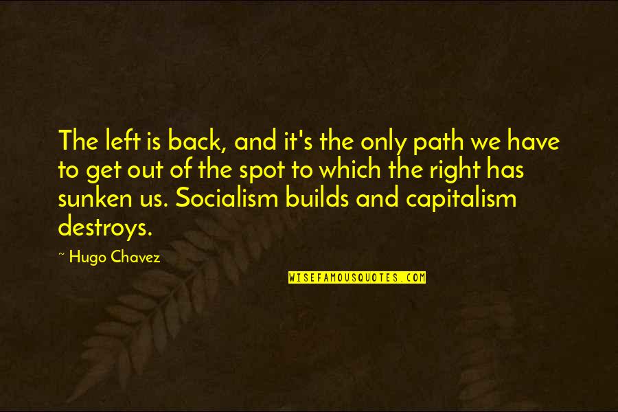 Back Spot Quotes By Hugo Chavez: The left is back, and it's the only