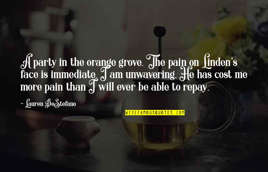 Back Tickles Quotes By Lauren DeStefano: A party in the orange grove. The pain