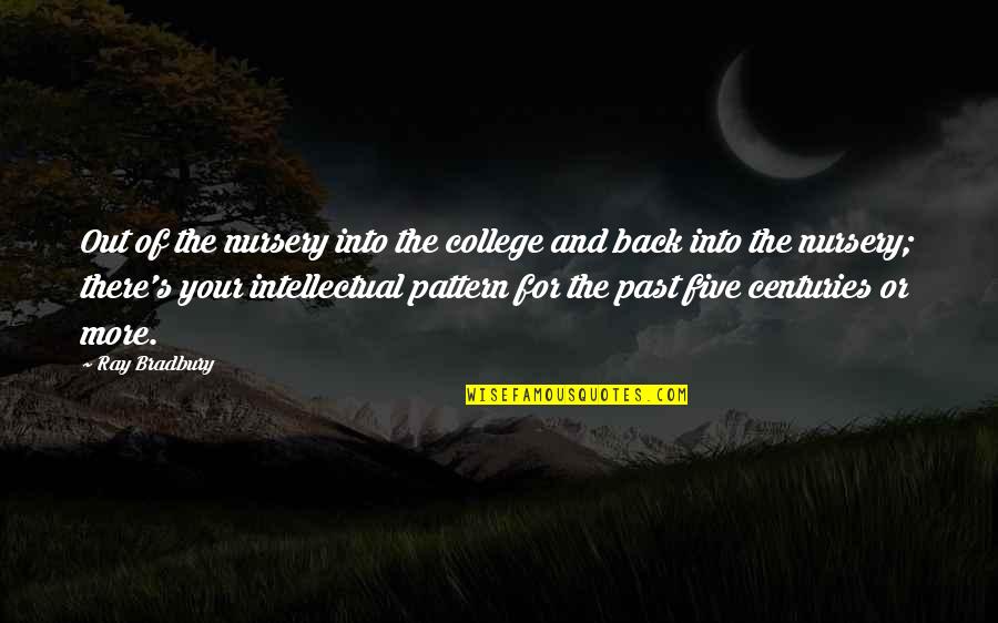 Back To College Quotes By Ray Bradbury: Out of the nursery into the college and