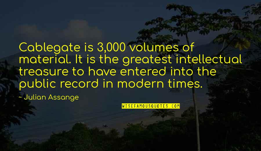 Back Up Plan Funny Quotes By Julian Assange: Cablegate is 3,000 volumes of material. It is