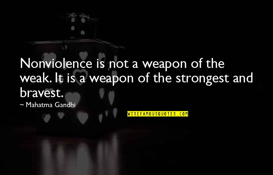 Backcheck Hockey Quotes By Mahatma Gandhi: Nonviolence is not a weapon of the weak. Backcheck Hockey Quotes By Mahatma Gandhi: Nonviolence is not a weapon of the weak.