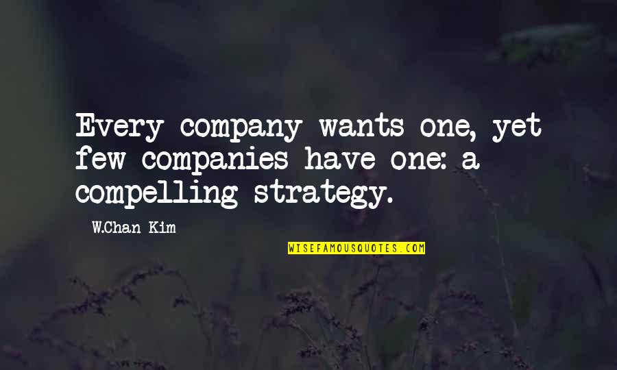 Backdrops Beautiful Quotes By W.Chan Kim: Every company wants one, yet few companies have