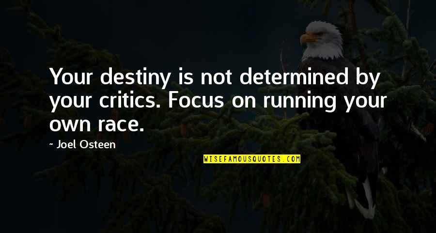 Backfield Boys Quotes By Joel Osteen: Your destiny is not determined by your critics.
