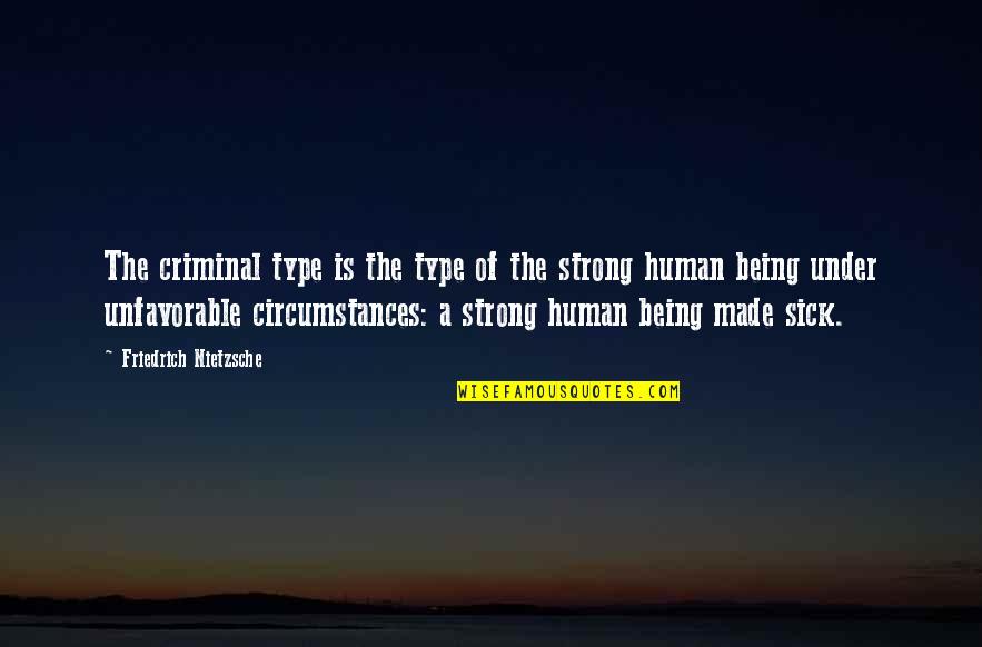 Backitupterry Quotes By Friedrich Nietzsche: The criminal type is the type of the