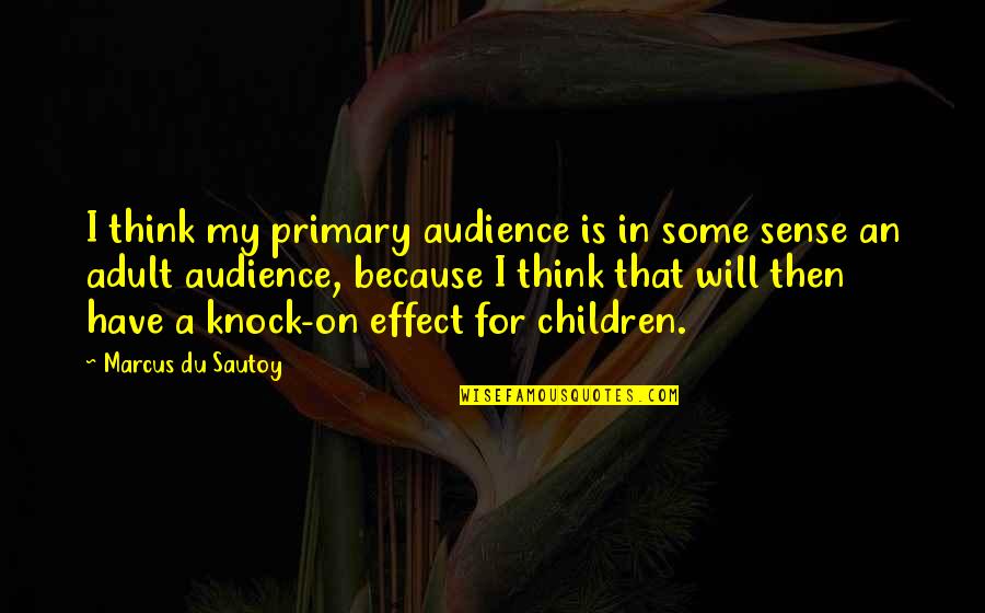 Backseatsandbar Quotes By Marcus Du Sautoy: I think my primary audience is in some