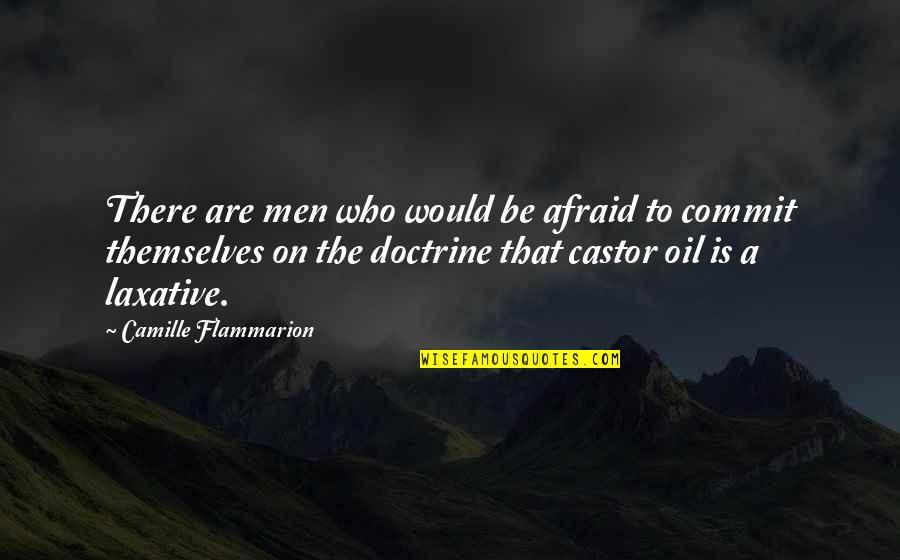 Backstabbers Bible Quotes By Camille Flammarion: There are men who would be afraid to
