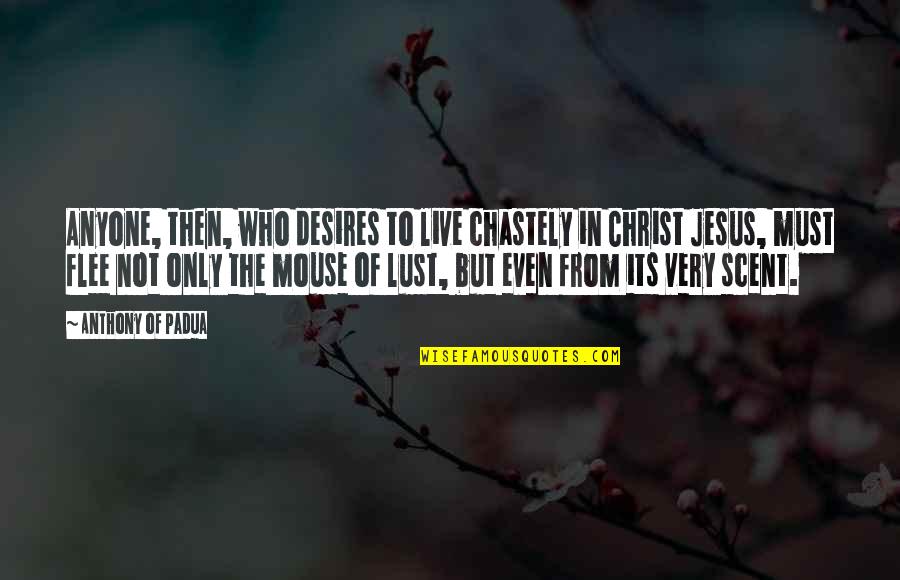 Backstabbing Sister In Laws Quotes By Anthony Of Padua: Anyone, then, who desires to live chastely in Backstabbing Sister In Laws Quotes By Anthony Of Padua: Anyone, then, who desires to live chastely in