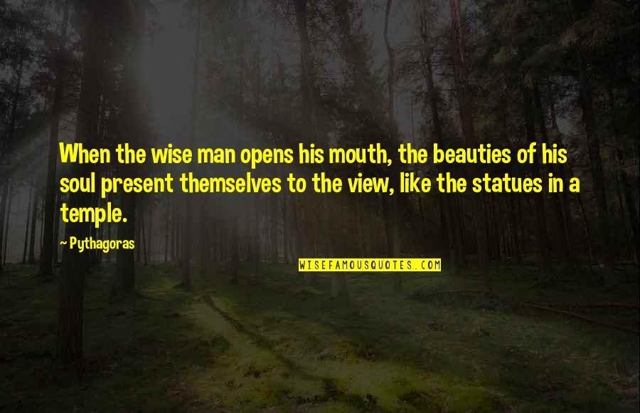 Backstory Podcast Quotes By Pythagoras: When the wise man opens his mouth, the