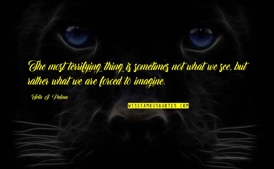 Backstreets Lyrics Quotes By Felix J. Palma: The most terrifying thing is sometimes not what