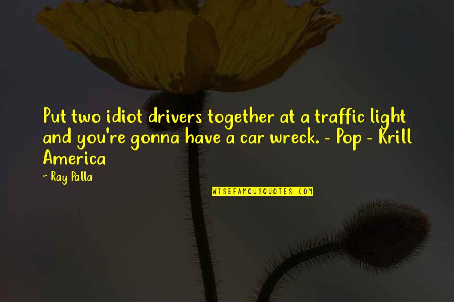 Backup Guy Quotes By Ray Palla: Put two idiot drivers together at a traffic