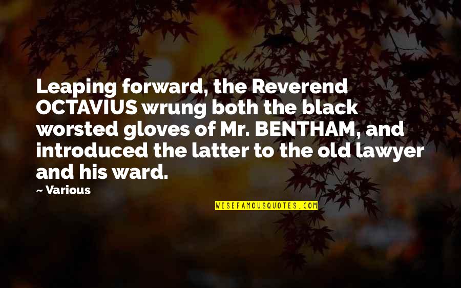 Backwater Joan Bauer Quotes By Various: Leaping forward, the Reverend OCTAVIUS wrung both the