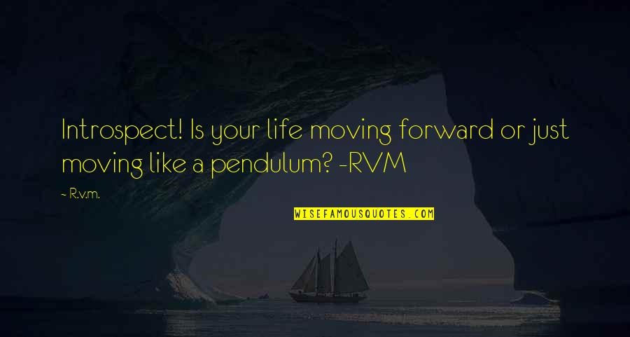 Bacp Ethical Framework Quotes By R.v.m.: Introspect! Is your life moving forward or just