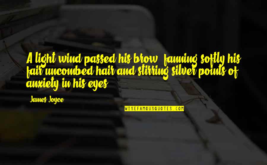 Bad Attitude Towards Work Quotes By James Joyce: A light wind passed his brow, fanning softly