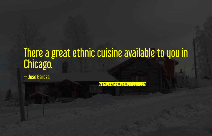 Bad Baby Mum Quotes By Jose Garces: There a great ethnic cuisine available to you