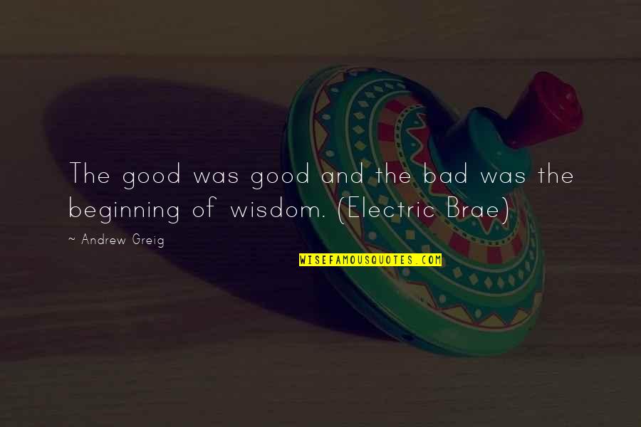 Bad Beginning Quotes By Andrew Greig: The good was good and the bad was